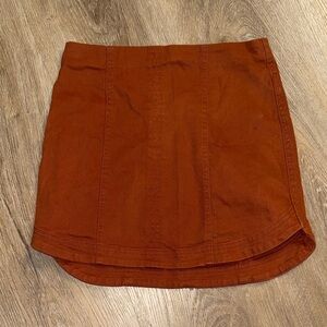 Altar’d State- Rust Orange denim Mini Skirt- size medium